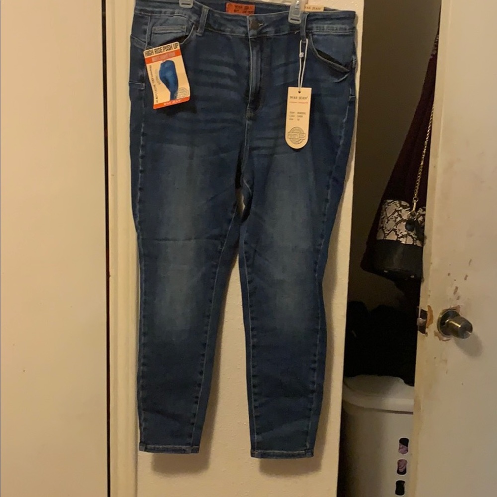 Wax Jean High Rise Push Up Skinny Jeans